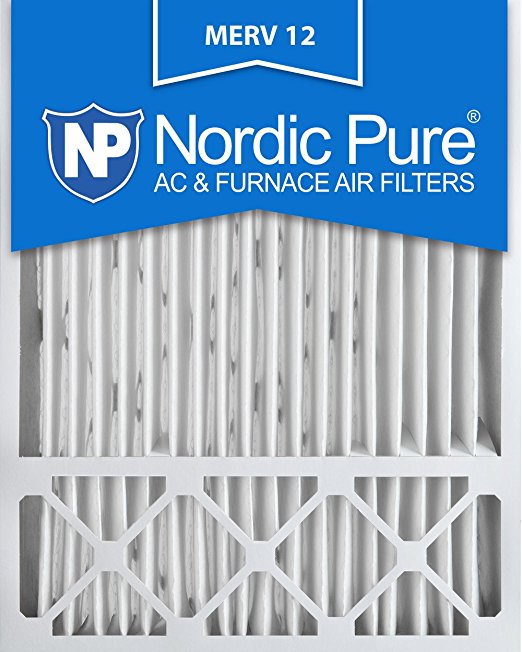Nordic Pure 20x25x5 Honeywell Replacement AC Furnace Air Filters MERV 12, Box of 1