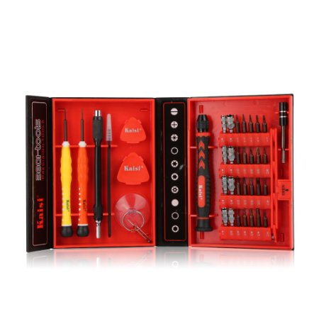 Kaisi 3801-S2 Precision Alloy Tool Steel Magnetic Screwdriver set, Repair Kit for iPhone, Samsung Galaxy, Cell Phone, Tablets, Computers, Electronic Devices Etc Tool Set 38-Piece