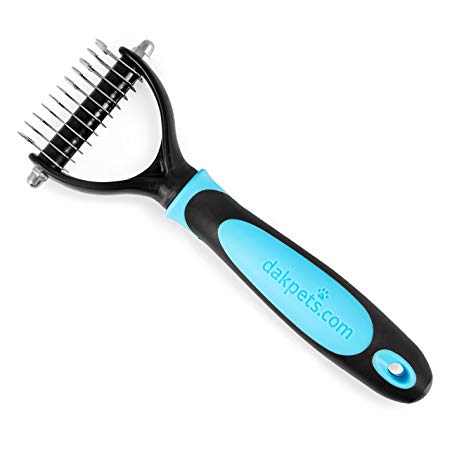 Pet Grooming Tool & Pet Grooming Brush by DakPets- For Small, Medium & Large Dogs   Cats, With Medium-Long Hair. Dramatically Reduces Matts & Knots In Minutes GUARANTEED!