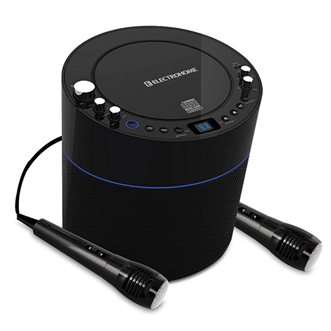 Electrohome EAKAR300 Karaoke CD G Player Speaker System with MP3 and 2 Microphones for Duets