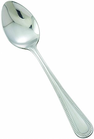Winco 0005-03 12-Piece Dots Dinner Spoon Set, 18-0 Stainless Steel
