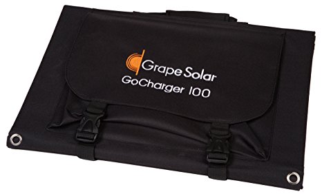 Grape Solar GS-GoCharger-100 100W Monocrystalline Foldable Solar Panel with 8mm Barrel Connector