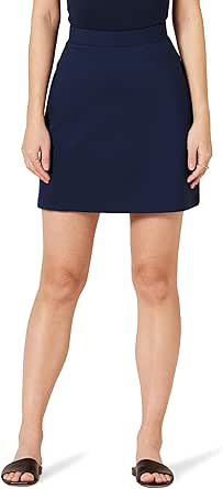 Amazon Essentials Women's Ponte Pull-On Mini Length A-Line Skirt