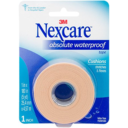 Nexcare Absolute Waterproof Tape 1 Inch X 5 Yards, 1ea