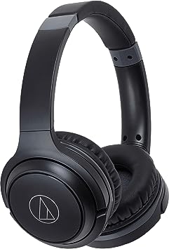 Audio-Technica ATH-S220BT Wireless On-Ear Headphone, Upto 60 Hours Playtime, Bluetooth v5.0, Built-in-Mic, Lightweight, 10 min Rapid Charge-Black