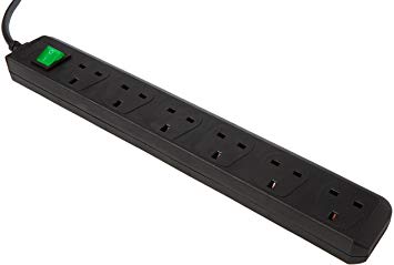 Brennenstuhl Eco-Line, 6-way extension lead (with switch and 1.5m cable - extremely energy-efficient) colour: black