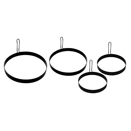 Cuisinart CGR-400 Ultimate 4-Piece Griddle Ring Set, Black