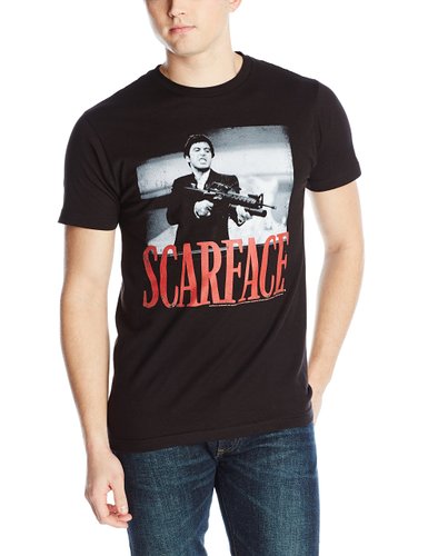 American Classics Men's Scarface Black and White Photo Shootin Mens T-Shirt