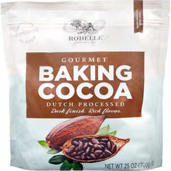 Rodelle Gourmet Baking Cocoa Powder, Dutch Processed, 25 oz in a resealable bag