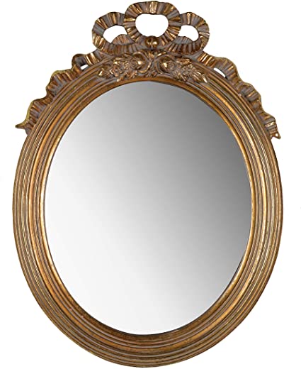 A&B Home Marquis Round, Gold, 14x1.5x19 inches Mirror, Goldleaf Finish