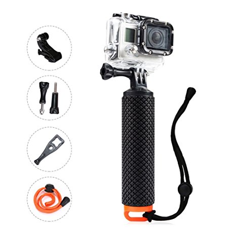 Waterproof Floating Handle, OXOQO Handler Grip,Floating Stick Pole, Diving Sport Monopod,The Handle Mount Accessories Kit for Action Camera, Gopro Hero4 Session/Hero4/3 /3/2/1