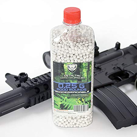 MetalTac Airsoft BBS 6mm for Airsoft Guns Perfect Grade Percision Accurate Premium BB Pellets (.12g .20g .25g .30g Bio-Degradable)