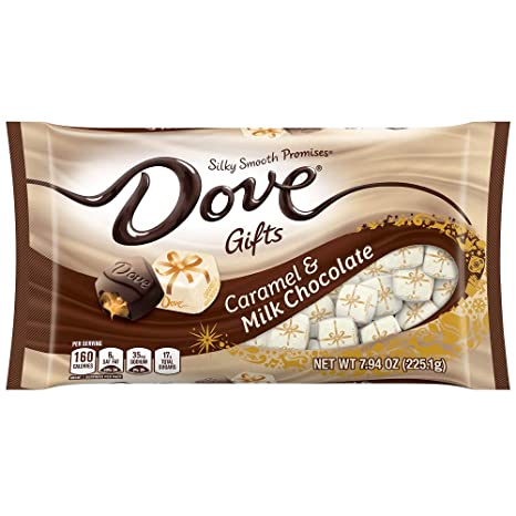 DOVE PROMISES Milk Chocolate Caramel Christmas Candy, 7.94-Ounce Bag