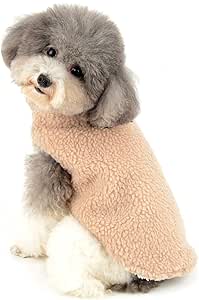 Ranphy Sherpa Fleece Small Dog Clothes for Boys Girls Winter Puppy Cat Coat Soft Vest Sweater Warm Jacket Chihuahua Yorkshire Terrier Apparel Cute Halloween Christmas Costume Clothing