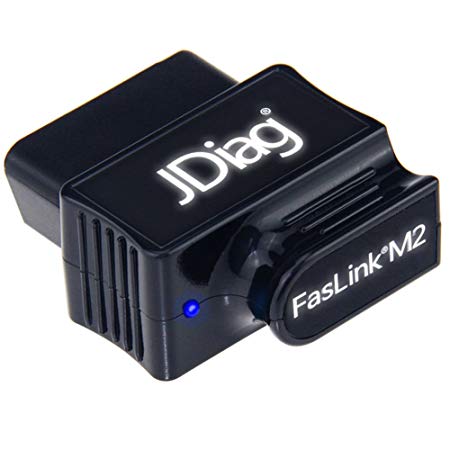 JDiag Car OBDII Diagnostic Scanner OBD2 Bluetooth Scan Tool Automotive Check Engine Light Code Reader for iPhone, iPad & Android(Reads ABS, Airbag, Transmission Codes)