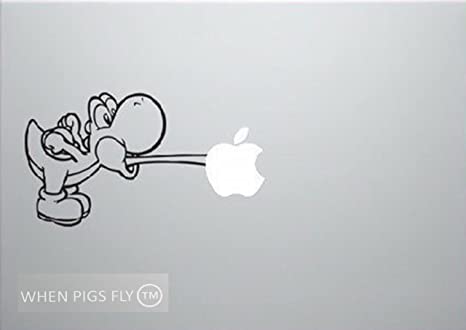 When Pigs Fly Hungry Yoshi Vinyl Decal Sticker for Apple Macbook Pro (13-Inch)