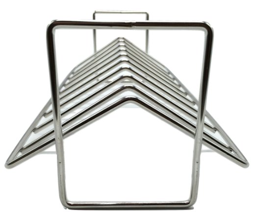 Aura Outdoor Products AOP-SVRP Stainless Steel Rib and Roasting Rack. For use with Big Green Egg, Kamado Joe, Vision, Grill Dome, Primo, and all indoor ovens