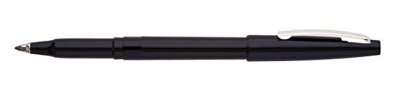 Pentel R100A Rolling Writer Stick Roller Ball Pen.8mm, Black Barrel/Ink (Pack of 12)