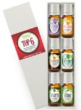 Aromatherapy Top 6 - 100 Pure Therapeutic Grade Basic Sampler Essential Oil Gift Set- 610 ml Kit
