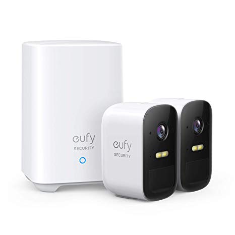 eufy Security, eufyCam 2C Wireless Home Security Camera System, 180-Day Battery Life, HD 1080p, IP67 Weatherproof, Night Vision, Compatible with Amazon Alexa, 2-Cam Kit, No Monthly Fee