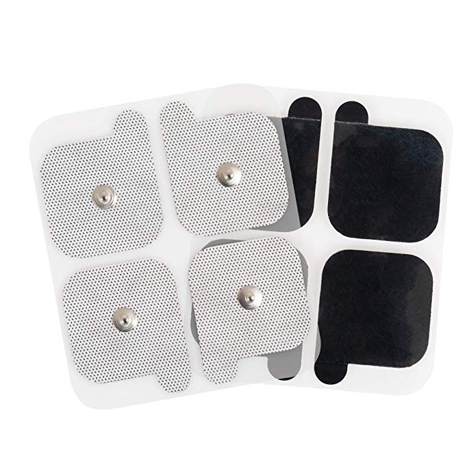 AccuRelief Universal TENS Unit Supply Kit - TENS Unit Pads and Lead Wires - for AccuRelief Single and Dual Channel TENS Devices and TENS Units with Snap Electrodes, 4 Sets of 4(16 Count) Electrodes