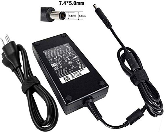 19.5V 9.23A 180W Watt AC Adapter Charger Compatible DA180PM111,FA180PM111 ADP-180MB B for Dell Alienware 15 R1 R2 Dell Precision 7510 M4600 M4700 M4800 74X5J JVF3V Power Adapter Power Cord PA Charger