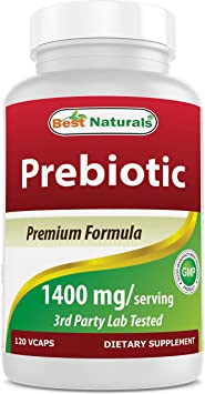 Best Naturals Prebiotics Fiber XOS (Xylo Oligosaccharide) 1400mg Serving 120 Veg Capsules