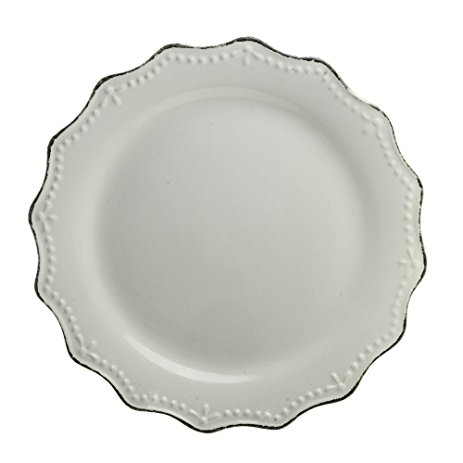 10 Strawberry Street Oxford 11" Dinner Plate, Set of 6, Cream