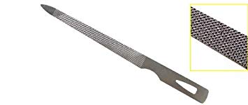 6 Pack of 4.5 Inch Triple Cut Stainless Steel Nail File