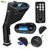 Amzdeal Car Kit MP3 Player Wireless FM Transmitter Modulator with USBSDCard Reader MMC Slot and Remote Control