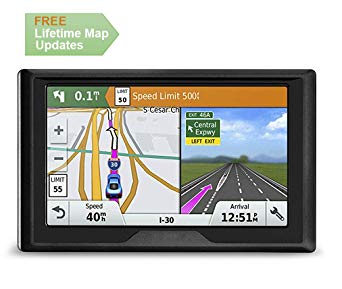 Dinly 7 inch Car GPS, Navigation Stereo System with Lifetime Maps Updates Touch Screen Real Voice Direction Vehicle GPS Navigator, Traffic, Live Parking,Smart Notifications,Sat Nav