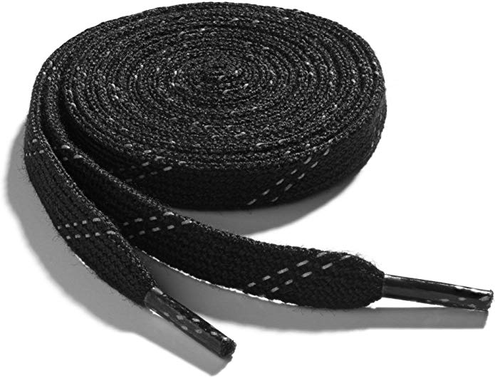 OrthoStep Narrow Flat Athletic Shoelaces - High Durability 2 Pair Pack