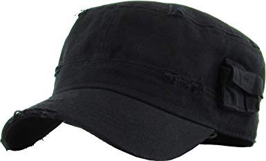 Cadet Army Cap Basic Everyday Military Style Hat (Now with STASH Pocket Version Available)