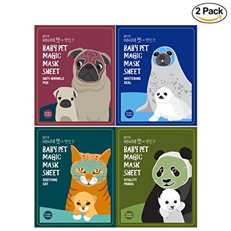 [Holika Holika] Baby Pet Magic Mask Sheet 22ml (2 Sheet) - 4 Type (8 Set)