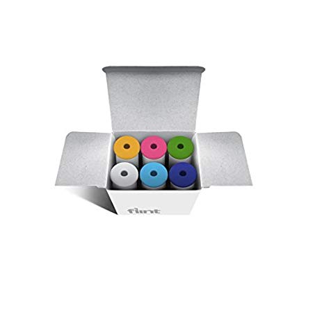Flint Retractable Lint Roller Refills, 6 Pack, 30 Sheets Each, Solid Color Mix