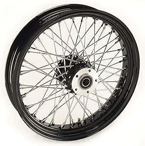 21X3.5" 60 SPOKE BLACK FRONT WHEEL HARLEY ROAD KING STREET GLIDE TOURING 00-07