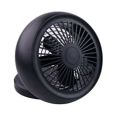 YiYunTE Portable USB Mini Desk Fan - Foldable Personal Portable Desk Fan with Dual Power Sources, USB or Battery Powered, Foldable Mini Fan for Home, Office, Travel and Outdoor（Black）