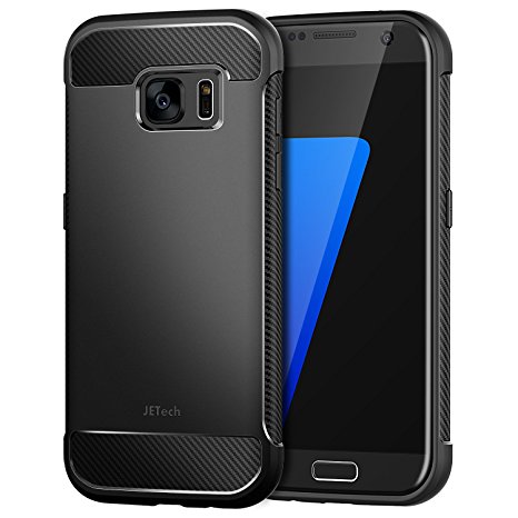 Galaxy S7 Case, JETech Super Protective Case with Shock-Absorption and Carbon Fiber Design for Samsung Galaxy S7 (Black) - 3442