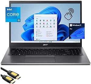 acer Aspire 5 Laptop for Student & Business, 15.6" FHD Touchscreen Display, 13th Gen 8-Cores i5-13420H, 8GB RAM, 512GB PCIe SSD, USB-C, BT, WiFi 6, Webcam, Keypad, HDMI, SPS HDMI Cable, Win 11 Pro