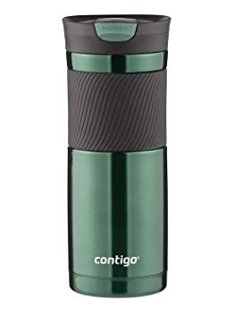 Contigo SnapSeal Byron Stainless Steel Travel Mug, 20 oz, Greyed Jade