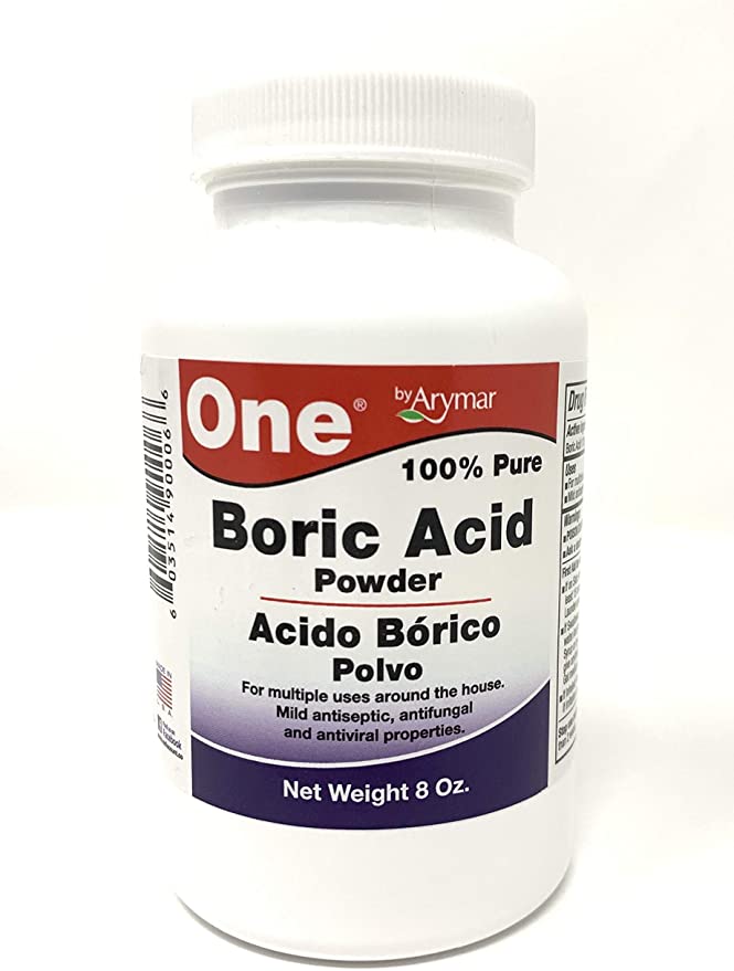 Boric Acid Powder Acido Borico Polvo (8 Oz) Made in USA 100% Pure