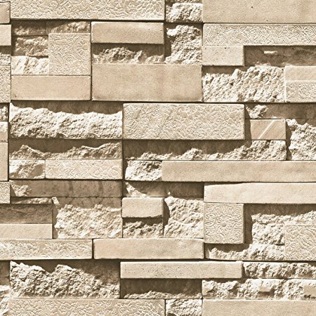 Blooming Wall: 20.8 In32.8 Ft=57 Sq Ft, Modern Brick Wallpaper Faux Rust Tuscan Brick Wallpaper Roll, Looks Real Up! Gray