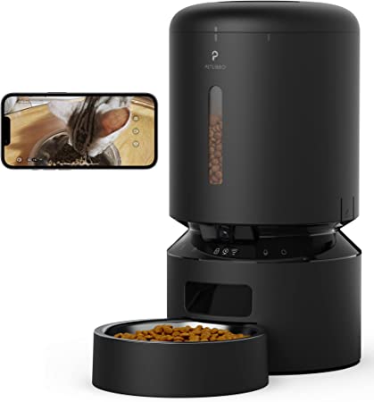 PETLIBRO Automatic Cat Feeder with Camera, 1080P HD Video with Night Vision, 5G WiFi Pet Feeder with 2-Way Audio, Low Food & Blockage Sensor, Motion & Sound Alerts for Pets