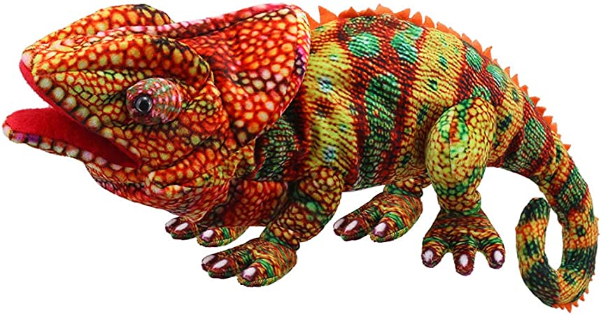 The puppet Company - Large Creatures - Chameleon Hand Puppet (Orange)