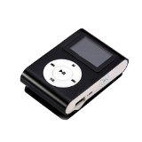 Sandistore Mini USB Clip MP3 Player LCD Screen Support 32GB Micro SD TF Card Black