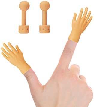 Yolococa 10 Pieces Finger Puppet Mini Finger Hands Tiny Hands with Left Hands and Right Hands for Game Party (Mini Hand)