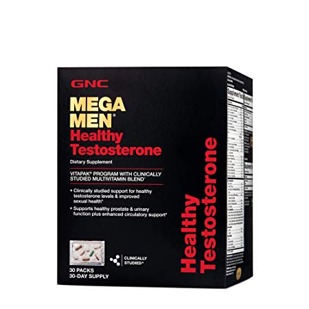 GNC Mega Men Healthy Testosterone, 30 Packs
