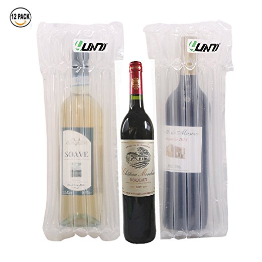 Air filled Protective Cushion Wine Wrapp ,Yuanj 12pcs Inflatable Air Packaging Protective Cushioning Bubble Pack Wrap For Wine Packaging