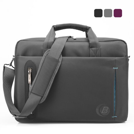 CoolBell(TM)15.6 inch Laptop Bag With strap Messenger Bag Single-shoulder Handle bag Briefcase Nylon Cloth Waterproof Multi-compartment For iPad Pro/Macbook/Asus/Lenovo for Men/ Women/Business (Grey)
