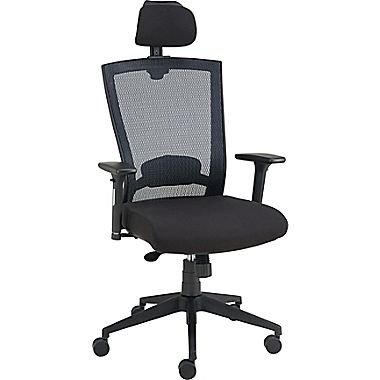 Staples Telfair Black Mesh Chair with Headrest